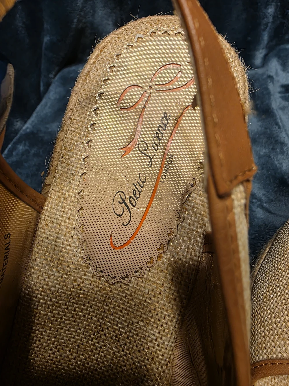 Poetic License Tan Espadrille Wedges with Red Purple Yellow Floral Embroidery